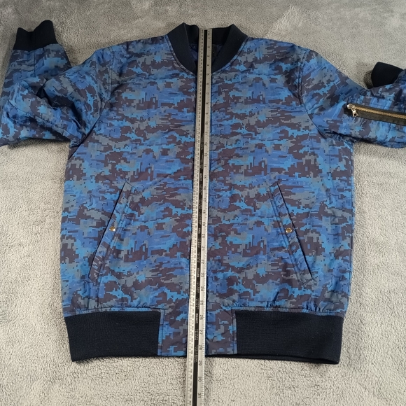 Paul Smith Bomber Jacket Blue Camo Mens Large - Picture 11 of 13